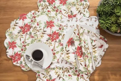 C & F Home C&f Home Eve Table Runner 14" X 51" In Red