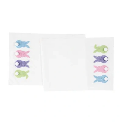 C & F Home C&f Home Easter Bunny Rabbit Bum Tufted Spring Cotton Quilted Table Runner 14" X 51" In White