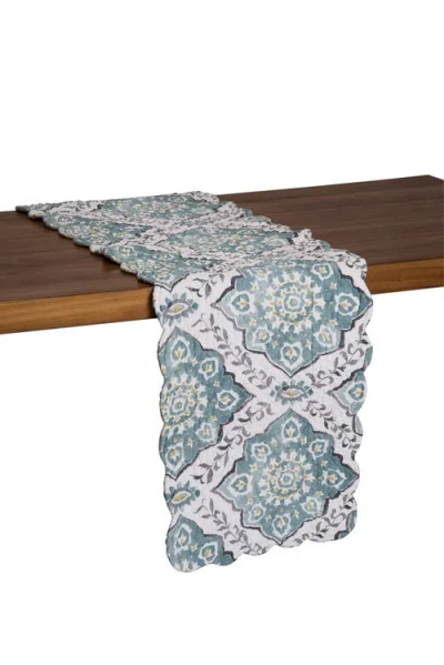 C & F Home C&f Home Harlan Table Runner 14" X 51" In Blue