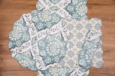 C & F Home C&f Home Harlan Table Runner 14" X 51" In Blue