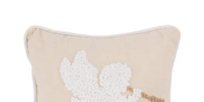 C & F Home C&f Home White Singing Angel With Gold Horn On Biege Background French Knot Small/petite Accent Pill In Neutral