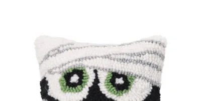 C & F Home C&f Home Mummy Face Small Accent Pillow 8" X 8" Fall Halloween Home Decor In White