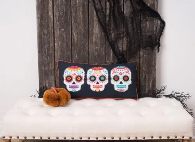 C & F Home C&f Home Sugar Trio Colorful Accent Pillow 12" X 24" In Black