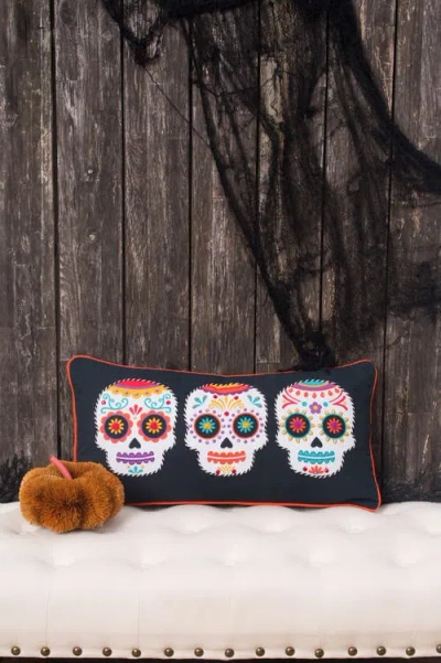 C & F Home C&f Home Sugar Trio Colorful Accent Pillow 12" X 24" In Black