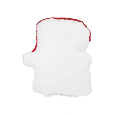 C & F Home C&f Home St. Nick Shaped Hooked Christmas Throw Pillow, 16" X 16" In White