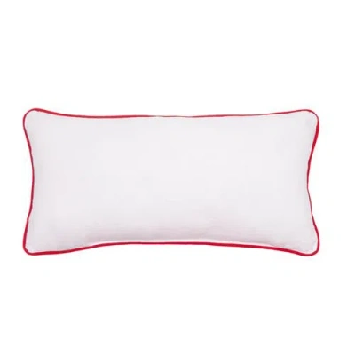 C & F Home C&f Home Calm & Bright Reindeer Small Christmas Accent Pillow, 10" X 20" In White