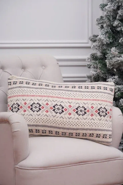 C & F Home C&f Home Snowflake Christmas Throw Pillow, 16" X 24" In Neutral