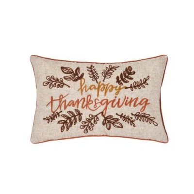 C & F Home C&f Home Happy Thanksgiving Polyester Accent Pillow, 14" X 22" In Brown