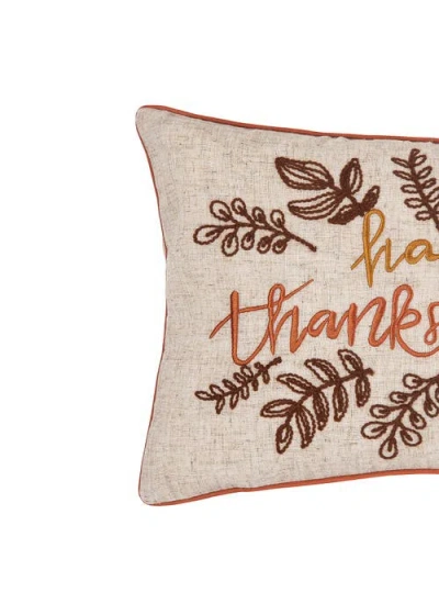 C & F Home C&f Home Happy Thanksgiving Polyester Accent Pillow, 14" X 22" In Brown