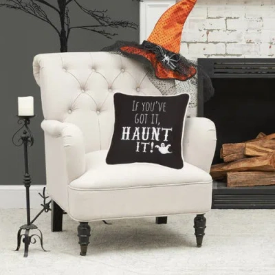 C & F Home C&f Home If You've Got Haunt It Embroidered Halloween Small/petite Accent Pillow, 10" X 10" In Black