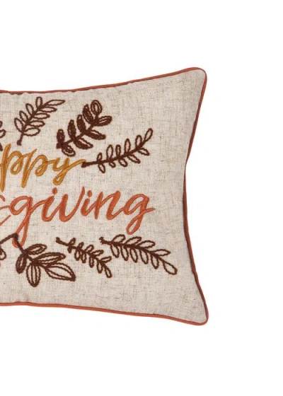 C & F Home C&f Home Happy Thanksgiving Polyester Accent Pillow, 14" X 22" In Brown