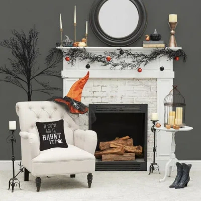 C & F Home C&f Home If You've Got Haunt It Embroidered Halloween Small/petite Accent Pillow, 10" X 10" In Black