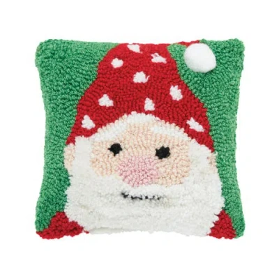 C & F Home C&f Home Santa Hooked Small Christmas Accent Pillow, 8" X 8" In Multi