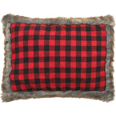 C & F Home C&f Home Buffalo Check Christmas Holiday Throw Pillow, 14" X 18" In Red