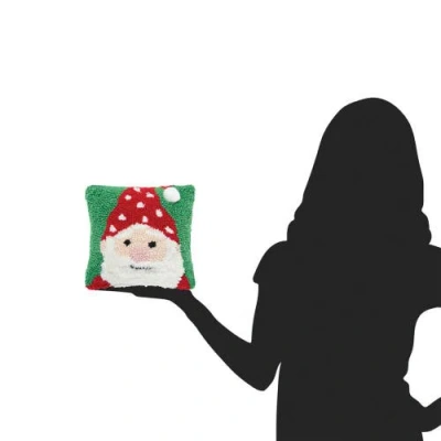 C & F Home C&f Home Santa Hooked Small Christmas Accent Pillow, 8" X 8" In Multi