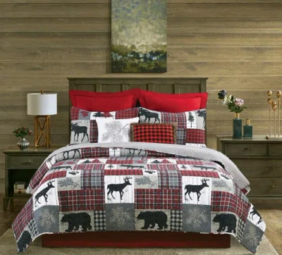 C & F Home C&f Home Buffalo Check Christmas Holiday Throw Pillow, 14" X 18" In Red