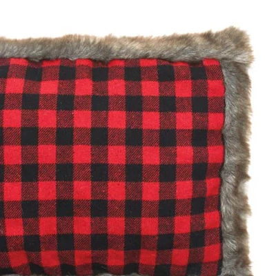 C & F Home C&f Home Buffalo Check Christmas Holiday Throw Pillow, 14" X 18" In Red