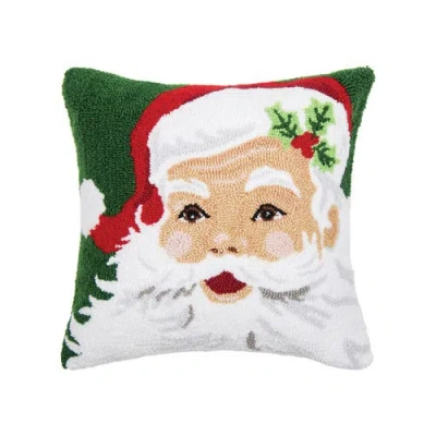 C & F Home C&f Home Santa Claus Hooked Christmas Throw Pillow, 18" X 18" In Multi