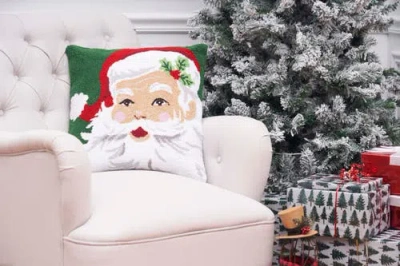 C & F Home C&f Home Santa Claus Hooked Christmas Throw Pillow, 18" X 18" In Multi