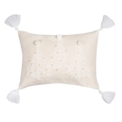 C & F Home C&f Home Embellished Trees Throw Pillow, 12" X 16" In Neutral