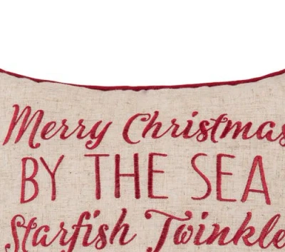 C & F Home C&f Home Starfish Twinkle Christmas Throw Pillow, 16" X 16" In Neutral