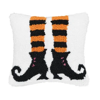 C & F Home C&f Home Witch Shoes Halloween Hooked Small/petite Accent Pillow, 8" X 8" In Multi