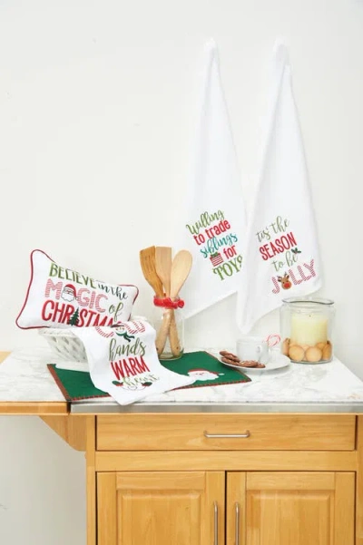 C & F Home C&f Home "tis The Season To Be Jolly" Sentiment With Red Nose Reindeer  Cotton Flour Sack Kitchen Di In Multi