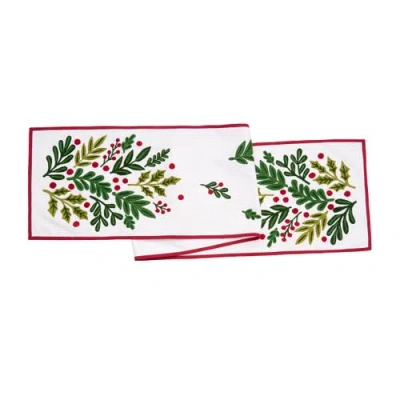 C & F Home C&f Home Botanical Christmas Table Runner 14" X 72" In Multi