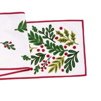 C & F Home C&f Home Botanical Christmas Table Runner 14" X 72" In Multi