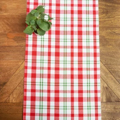 C & F Home C&f Home Strawberry Patch & Plaid Table Runner 14" X 72" In Multi