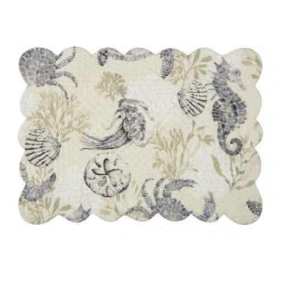 C & F Home C&f Home Cannon Beach Placemats Set Of 6 In Gray