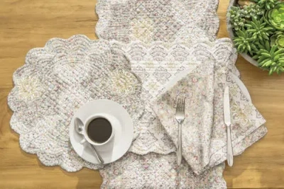 C & F Home C&f Home Elaina Napkin Set Of 6 In Gray