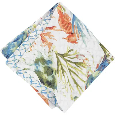 C & F Home C&f Home Marino Reversible Colorful Coastal Napkin Set Of 6 In Multi