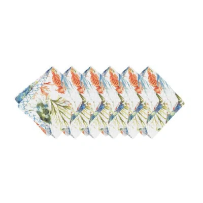 C & F Home C&f Home Marino Reversible Colorful Coastal Napkin Set Of 6 In Multi
