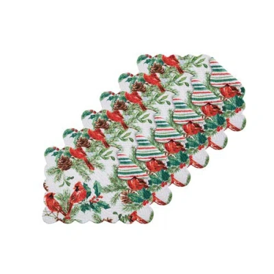 C & F Home C&f Home Delwyn Cardinal Placemats Set Of 6, 13" X 19" In Red