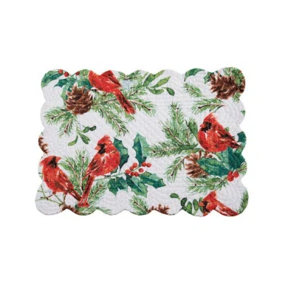 C & F Home C&f Home Delwyn Cardinal Placemats Set Of 6, 13" X 19" In Red