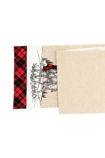 C & F Home C&f Home Deer Embroidered And Printed Table Runner 13" X 72" In Neutral