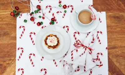 C & F Home C&f Home Candy Cane Wishes Table Runner 14" X 72" In Blue