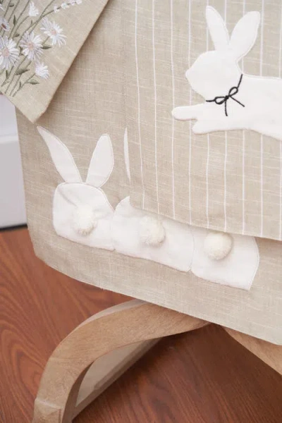 C & F Home C&f Home White Bunny Hop Stripe Table Runner 14" X 72" In Neutral