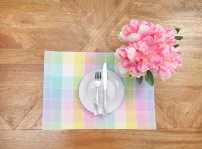 C & F Home C&f Home Hana Color Block Plaid Placemats Set Of 6, 13" X 19" In Multi