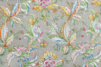 C & F Home C&f Home Frey Quilted Reversible Colorful Paisley Table Runner 14" X 51" In Gray