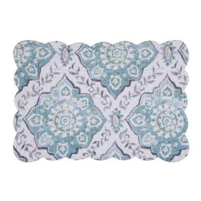 C & F Home C&f Home Harlan Placemats Set Of 6, 13" X 19" In Blue