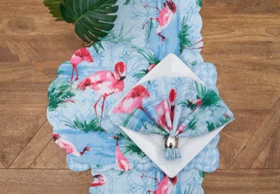 C & F Home C&f Home Paradise Coast Round Placemats Set Of 6, 17" Decor In Blue