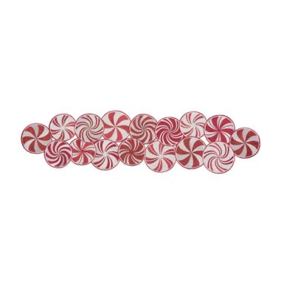 C & F Home C&f Home Peppermint Table Runner 13" X 51" In Red