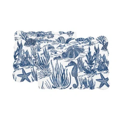 C & F Home C&f Home Waverly Reef Table Runner In Blue