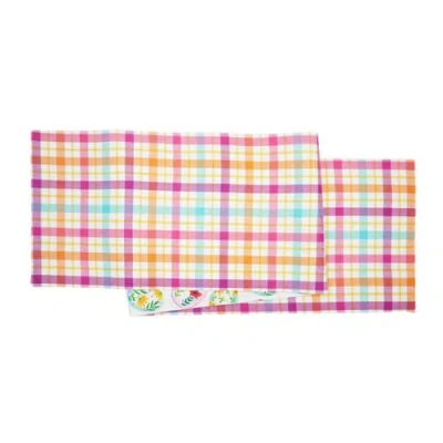 C & F Home C&f Home Easter Egg Charm & Plaid Table Runner 14" X 72" In Green