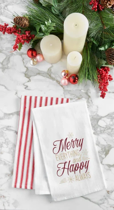 C & F Home C&f Home Merry Everything Happy Always Towel In White