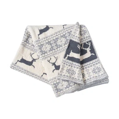 C & F Home C&f Home Deer Throws In Gray
