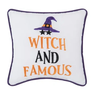 C & F Home C&f Home Witch And Famous Halloween Small/petite Accent Pillow, 10" X 10" In White