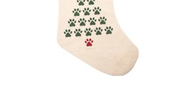 C & F Home C&f Home 8.5" X 20" Christmas Tree Paws Embroidered Hanging Large Christmas Stocking In Multi